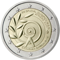 Photography of commemorative Euro coins